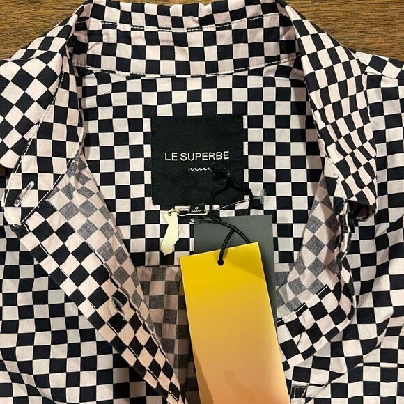 NWT LE SUPERBE Ex Boyfriend Check Shirt - Picture 3 of 4